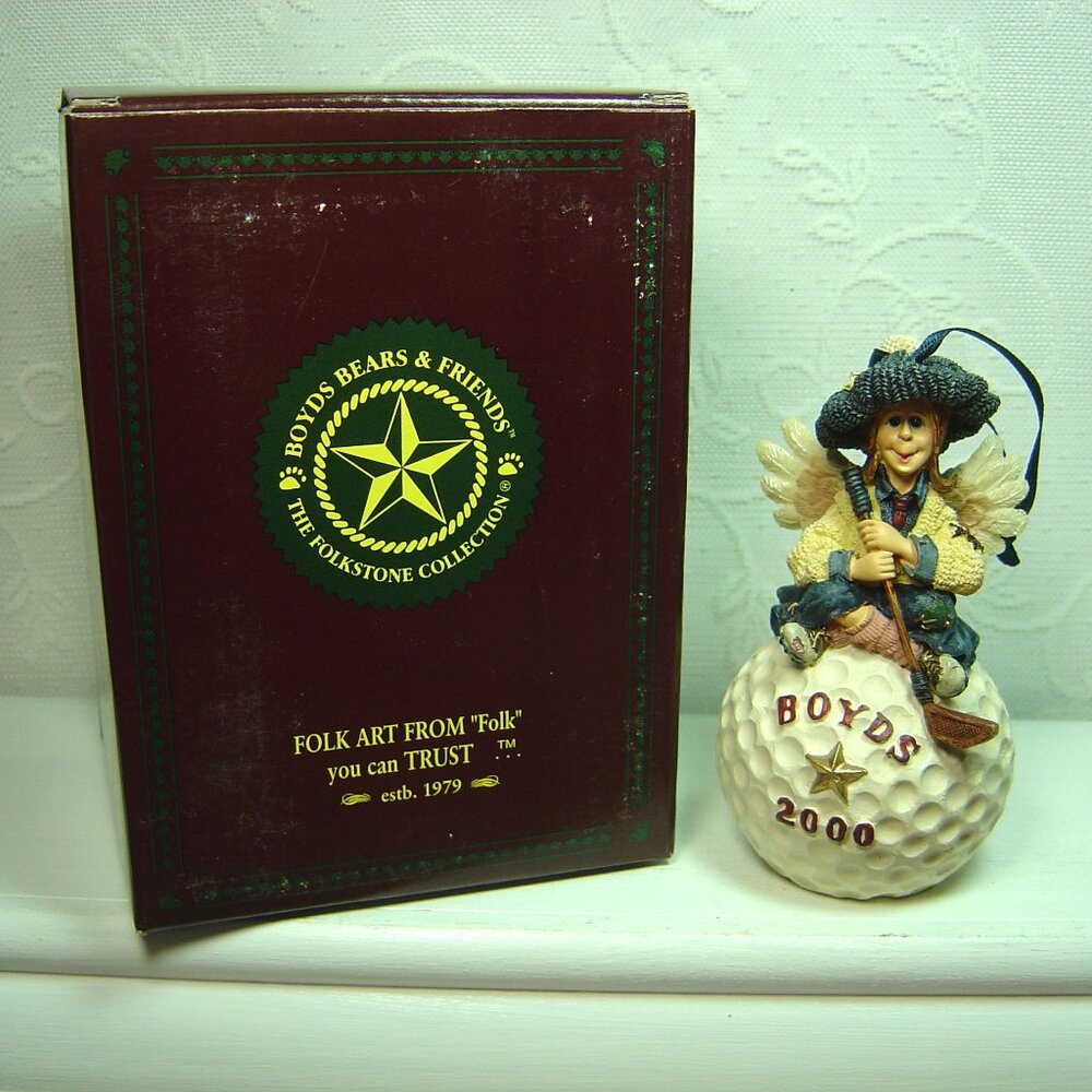 Boyd's Bears & Friends Folkstone Collection angel-Birdie...Fore-ornament-2000